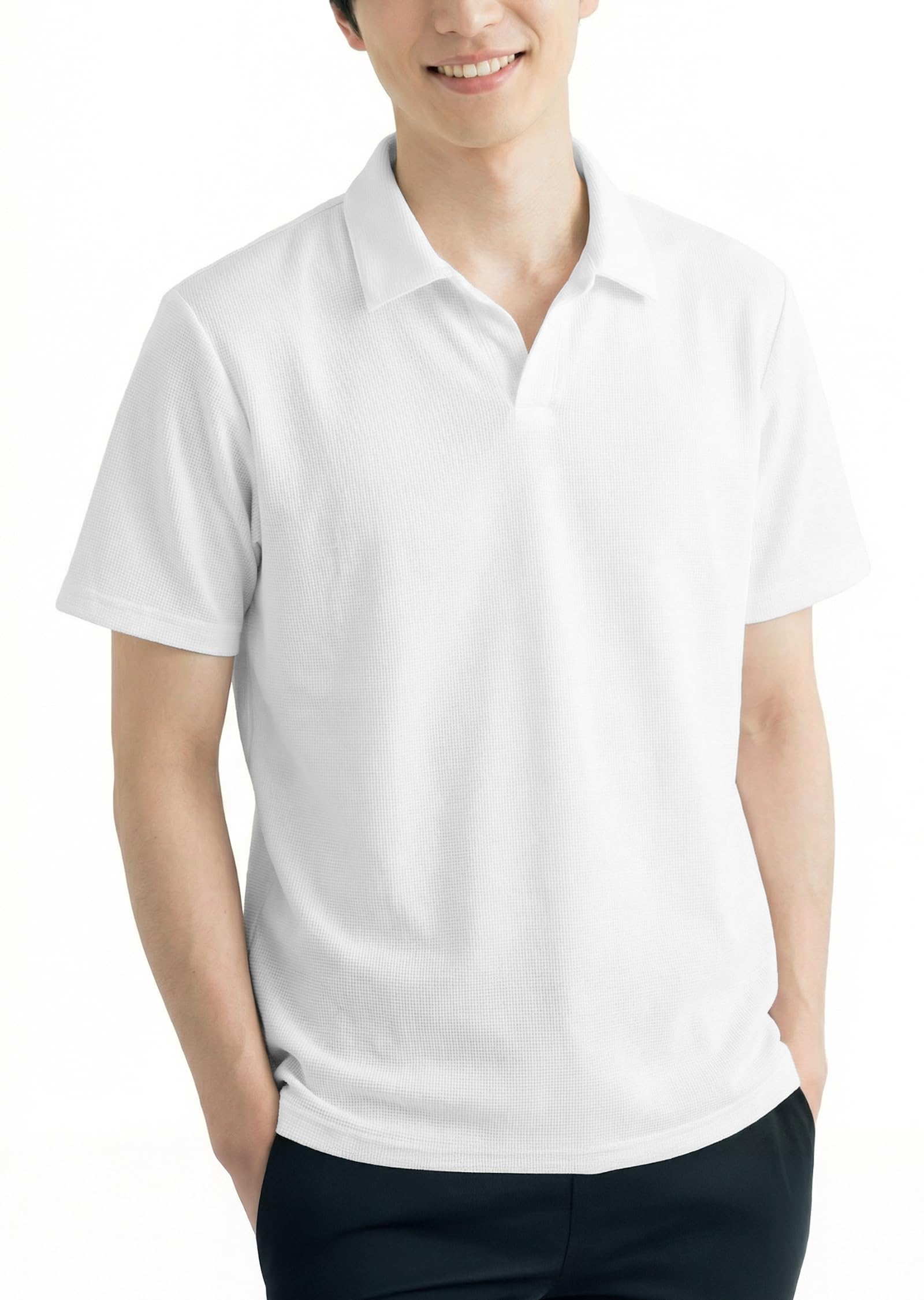 Amazon | [HISDERN] ポロシャツ メンズ 半袖 通気 POLO シャツ 快適